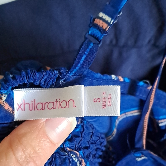 Xhilaration Blue and Pink Knee-Length Sundress - Picture 3 of 3